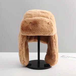 Brown Retro Velvet Versatile Coldproof Winter Trapper Hat With Ear Protection